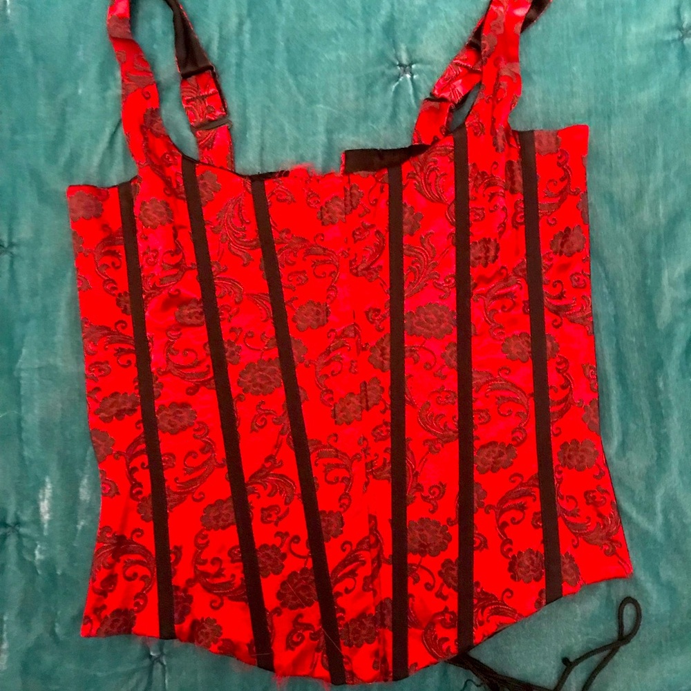 Heavy red corset